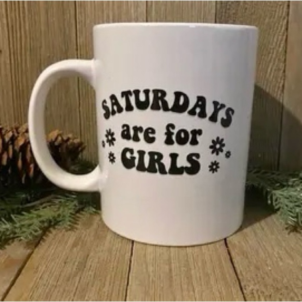 White Girly Coffee Cup